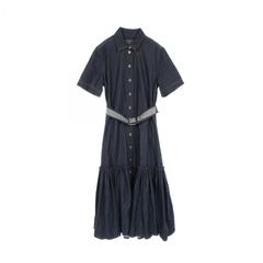 ディオール Dior ワンピース 312R17A3517 ブルー コットン デニム ワンピース レディース Used B