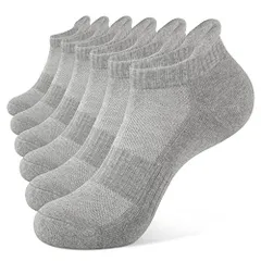 3 グレー*6_M [Closemate] 靴下 メンズ ソックス くるぶし スポーツ アンクル ソックス ブラック スニーカー 抗菌防臭 吸汗通気 綿 蒸れない 四季適用 ６足組