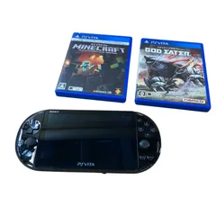 ★  PSVita PCH-2000 ソフト2本セット マインクラフト GOD EATER2 SONY ソニー PlayStation プレステ マイクラ ゴッドイーター2 0.3kg