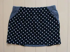 【中古】 ユーズド シモネッタミニ simonetta mini マメール 子供服 女の子 8歳 約 130cm スカート 黒 水玉 グレー 秋 冬 ★4 キッズ ガールズ 女児 アウトレット リサイクル 古着のサムネイル