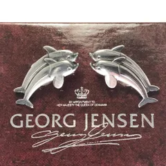 【美品・箱付き】Georg Jensen ジョージジェンセン／レディース ドルフィン イヤリング／129／SV925／シルバーのサムネイル