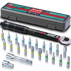 【特価商品】トルクレンチ 自転車用 Jneit 差込角 9.5 mm (3/8 インチ) 3~30 Nm プリセット型 とるくレンチセット 23点組 ビットレンチセット ブラック