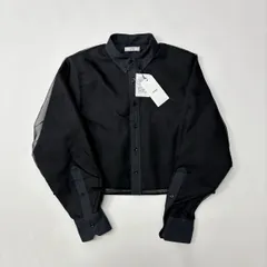 HYKE◆23SS/シアーブラウス/長袖ブラウス/2/ポリエステル/BEG/231-15189 ur\u0027s ブラウス シャツ ボウタイ付シアーハイネックブラウス レディース