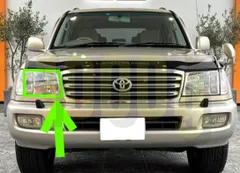 ランクル１００前期　中期ヘッドライト　右(運転席側）●Ｈ１０年～Ｈ１７年前期）に取り付け　●レンズ色あせなし良品 2025年最新Yahoo!オークション -ランクル100 ヘッドライト(自動車