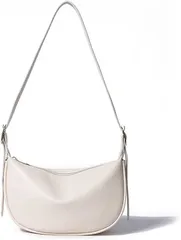 Liebendo ショルダーバッグ レディース 斜め掛け 大容量 軽量 小さめ 合成皮 革 肩掛け PUレザー 小型 ボディバッグ(ホワイト)