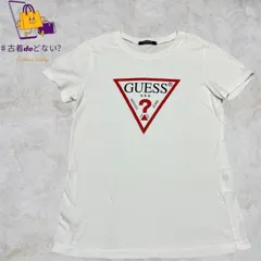  Guess ゲス ロゴTシャツ レディース Mサイズ 白 コットン 定番人気アイテム 
