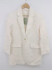 ◇ ◎ H&M エイチアンドエム 1B ロング丈 長袖 ジャケット サイズEUR XS UK XS アイボリー レディース P  【1302180003635】