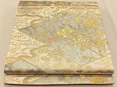 袋帯 六通柄 金糸 華文 花菱 七宝 菊 - メルカリ