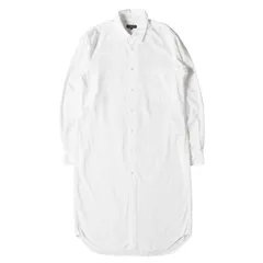 COMME des GARCONS HOMME PLUS コムデギャルソン オムプリュス シャツ サイズ:XS / 24SS レギュラーカラー ポリ ロング シャツ (PM-B026) / ホワイト 白 / トップス カジュアルシャツ / 日本製【中古】
