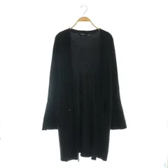 ローレンラルフローレン LAUREN RALPH LAUREN リブニットフレアスリーブコーディガン 長袖 ロング S 黒 ブラック /DO ■OSのサムネイル