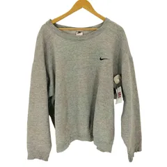 ナイキ NIKE 90s USA製 白タグ スウォッシュロゴ刺繍スウェットプルオーバー メンズ JPN：L 