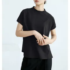 ☆ ブラック ☆ M ☆ Tシャツ レディース クルーネック 半袖 おしゃれ ougss9133 Tシャツ レディース 半袖 クルーネック サイドスリット ヘムライン 綿 コットン カジュアル シンプル ゆったり 柔らかい 春 夏 秋 トップス おしゃれ