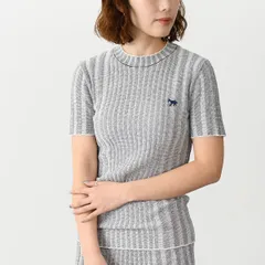 MAISON KITSUNÉ ケーブル編みストライプセーター Sサイズ MAISON KITSUNÉ ケーブル編みストライプセーター Sサイズ