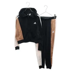 adidas (アディダス) W BOLD BLOCK ウィメンズ ボールドトラック サイドライン ジャージジャケット パンツ セットアップ ブラック IC0396のサムネイル
