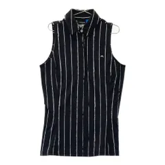 サイズ：XS J.LINDEBERG ジェイリンドバーグ  ノースリーブポロシャツ ストライプ柄 ブラック系 [240101509590] ゴルフウェア レディース ストスト