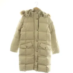 エーグル AIGLE ラクーンファー付き ダウンコート アウター ロング M ベージュ /HK ■OSのサムネイル