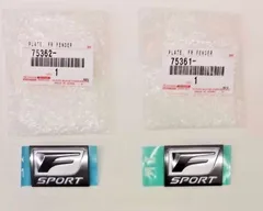 ★新品 レクサス IS250/300/350, RC350他用 F スポーツ フロント フェンダーエンブレム 左右セット Lexus トヨタ 純正部品のサムネイル