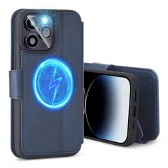 【在庫処分】6.7inch Max Pro 14 14 (iPhone カバー 財布型ケース 適応用 2022新型 6.7インチ 6.7インチ ネイビー) アイフォン14プロマックス Arae スキミング防止」 ワイヤレス充電対応 横置き機能 「米軍軍事規格