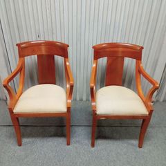 展示品□ドマーニ□最高級□AUBE□アームチェア□2脚セット□肘付き