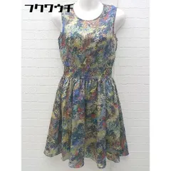 ◇ allureville アルアバイル マルチ ノースリーブ 総柄 膝丈 ワンピース マルチ レディース 【中古】 【1002801781453】のサムネイル