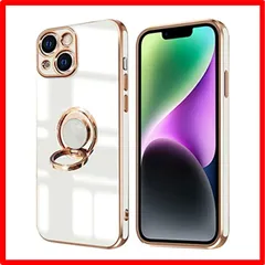 【匿名配送】 iPhone 14Plus_ホワイト iPhone 14 Plus ケース リング付き アイフォン14Plus リング カバー 全面保護 スマホケ