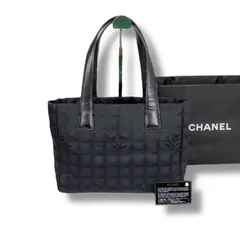 CHANEL シャネル　ニュートラベルライン　ミニトートバッグ　ブラック　黒　ナイロンジャガード　肩掛け　ショルダーバッグ
