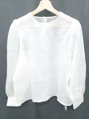 ◇ ◎　●未使用●　⊂　Φ sakishimatokyo シースルー 長袖 ブラウス カットソー サイズF アイボリー レディース P  【1409250013102】