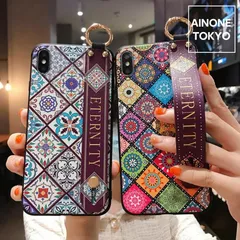 iPhone ケース ベルト iPhone15 iPhone14 iPhone13 iPhone12 iPhoneSE3 SE2 iPhone11 iPhoneXR iPhoneXS スマホ 携帯 ケース カバー おしゃれ エスニック リング付き 161a