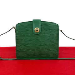 極 美品 LOUIS VUITTON ルイヴィトン ヴィンテージ カプチン エピ レザー 本革 ショルダーバッグ ポシェット ボルネオグリーン 416-2