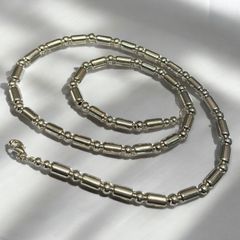 【メーカー公式ショップ】 シリンダーボールチェーン ミックスボールチェーン 55cm 幅5mm sv925 アクセサリー