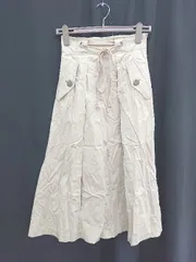 ◇ Θ JILLSTUART ジル スチュアート コットン ロング丈 フレア スカート サイズ0 ベージュ レディース E  【1503040002458】のサムネイル