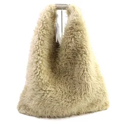 未使用品△MM6 Maison Margiela エムエムシックス メゾンマルジェラ 2023年 S54WD0039 P5687 ジャパニーズ フェイクファー トートバッグ