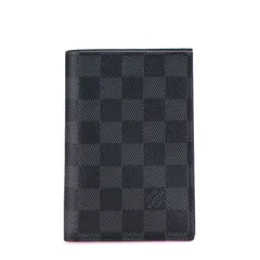 ルイ ヴィトン ダミエグラフィット クーヴェルテュール パスポールNM パスポートケース パスポートカバー N64411 ノワール ブラック PVC レザー メンズ LOUIS VUITTON【222-22776】