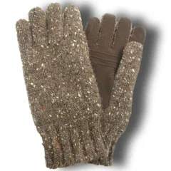 【新品】 RALPH LAUREN × Thinsulate FLEX ／ ラルフローレン × シンサレート フレックス　手袋 ウール 羊革 高機能中綿 グローブ 厚手 寒冷地 防寒 ブラウン ｜ 秋冬