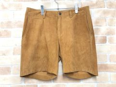 R.B.C スエードレザー レザーカーゴパンツ ハーフパンツ W34 キャメル