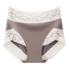 ショーツ レディース 深め お腹すっぽり 裾レース 深ばき 大きいサイズ ストレッチ スタンダード さらさら パンティ おしゃれ 上品 黒 紫 緑 青 rs-030