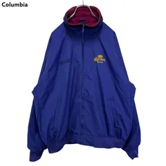 90s USA製 Columbia Corona Extra Logo Embroidery Fleece Nylon Zip-up Jacket コロンビア コロナエキストラ フリース ナイロン ジップアップ ジャケット 刺繍ロゴ 古着