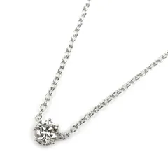 AHKAH アーカー K18WG ホワイトゴールド ソルティアラウンド ネックレス ダイヤモンド0.15ct 1.5g 40cm レディース 中古 美品