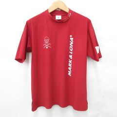other - マークアンドロナ ゴルフ シャツ ハイネック 半袖 速乾 赤 レッド 50 マークアンドロナ MARK＆LONA ゴルフ スポーツウエア シャツ