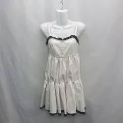 ◇ ⊂ Pain ペイン レーステープレザーミニドレスワンピース キャミソール ミニ ワンピース サイズF ホワイト レディース E  【1502180022623】