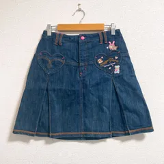 mezzo piano メゾピアノ 刺繍 ベリエちゃん デニムスカート 160cm L 平成女児 平成ギャル Archive 00s Y2K