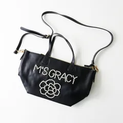 エムズグレイシー M'S GRACY パールスタッズトート ｜ブラック ショルダーバッグ 斜め掛け クロスボディ【2400014621914】のサムネイル
