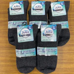 靴下 36 まとめ売り お買い得 10足 (2足×5セット) ＜新品＞ FUKUSUKE クルー丈  25～27㎝ ダークグレー ファブリーズ 抗菌防臭 強力消臭 ドライ 仕事　36