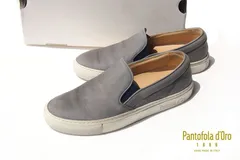 【中古】 パントフォラドーロ Pantofola d'Oro ヌバック スリッポン SM71 39