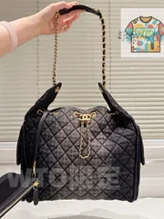 【今日WTO】Chanel 25s Black Gradient Denim Hobo / シャネル 25s ブラックグラデーションデニム ホボバッグ / 送料無料！在庫限定価格-WTO輸入2-ZL39
