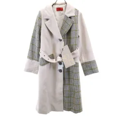 未使用 ソマリ イマジネーション ハウンドトゥース柄 チェスターコート 1 グレージュ somari imagination 千鳥格子 レディース