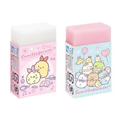 【2個セット】サンエックス　すみっコぐらし　まとまるくん 消しゴム 「天使なえびてんアイドル」テーマ　2種類セット　KS63301