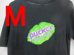 USA製　TシャツM 黒　PUCKER ウオッカ　アルコール　古着屋ジョージア　Me1603