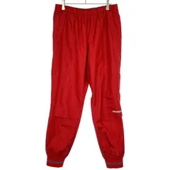 古着 メンズL MIZUNO/ミズノ スーパースター 裏一部メッシュ ウインドブレーカーパンツ スポーツ トレーニング レッド  gl00066