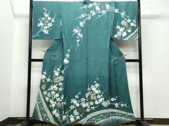 平和屋着物●訪問着　絞り　刺繍　花丸文　金彩　正絹　逸品　CAAU9646vf